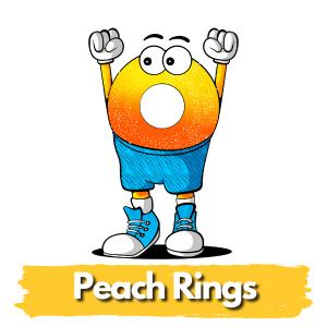 Peach Rings Character for Spicy Candy Bar